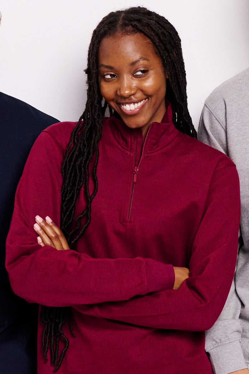 O73701 UNISEX QUARTER ZIP SWEATSHIRT – Neutral