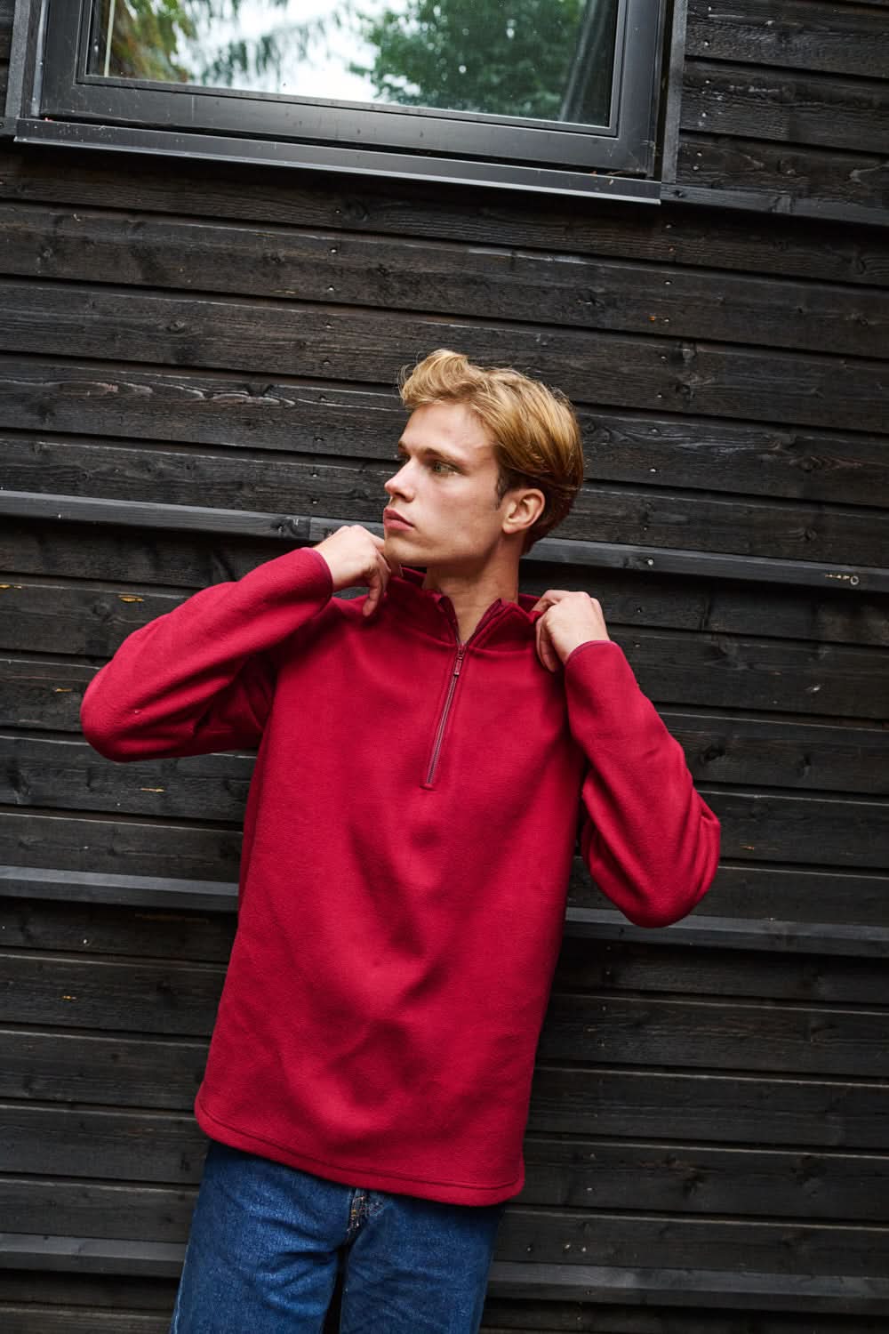 R73603 RECYCLED FLEECE QUARTER ZIP – Neutral