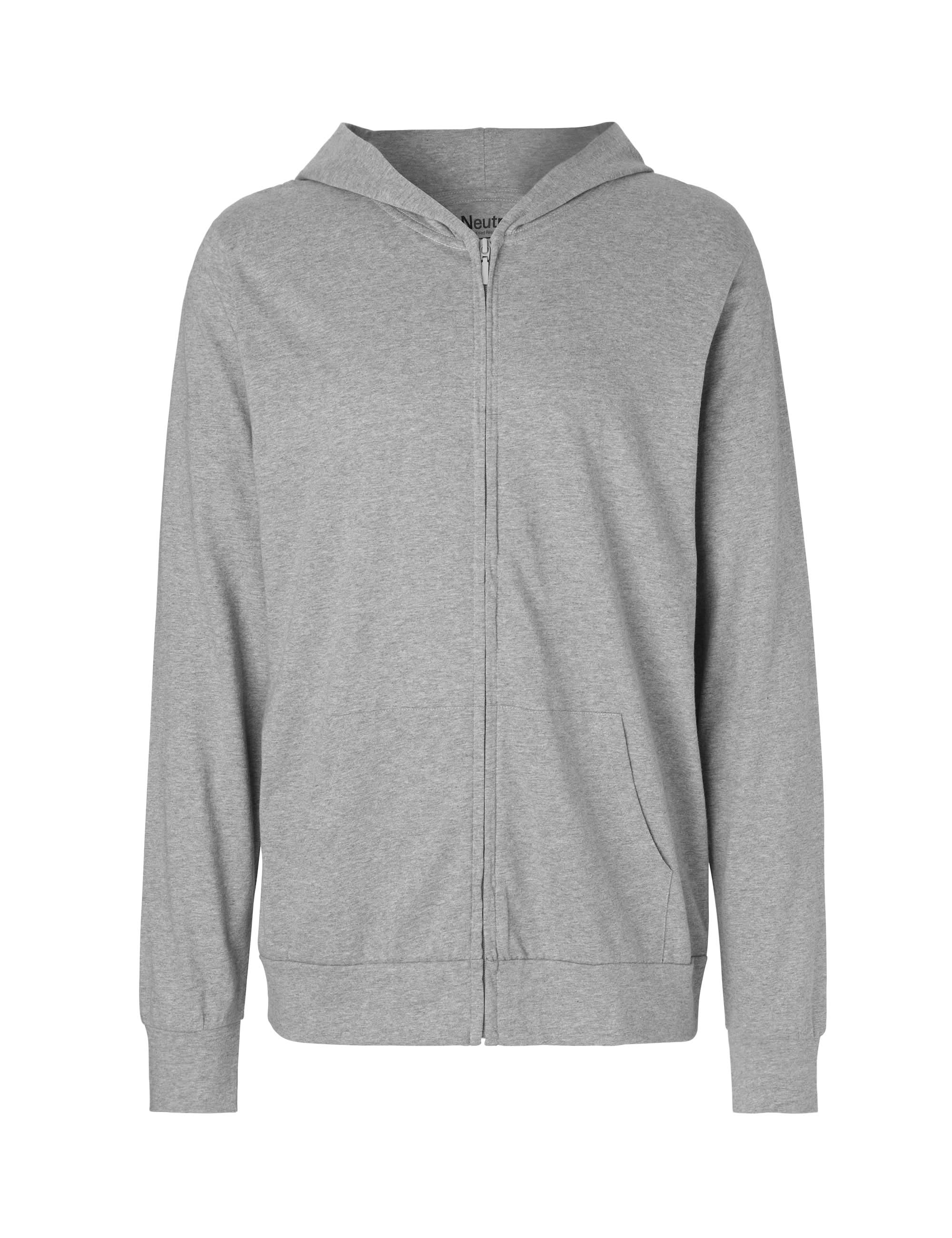 O62301 UNISEX JERSEY ZIP HOODIE