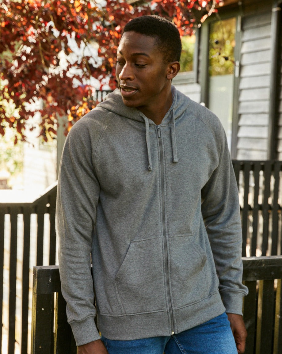 Zip up grey hoodie mens sale