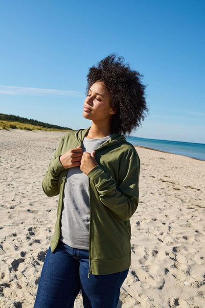 O62301 UNISEX JERSEY ZIP HOODIE