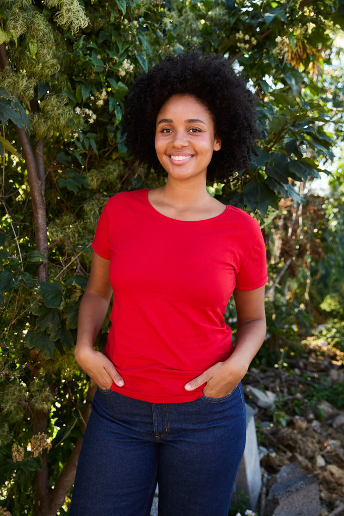 O80012 LADIES ROLL UP SLEEVE T-SHIRT