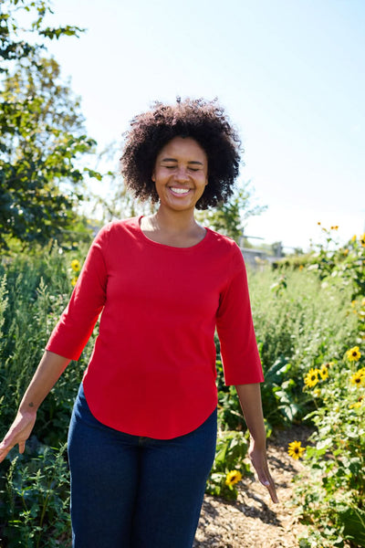 O81006 LADIES 3/4 SLEEVE T-SHIRT