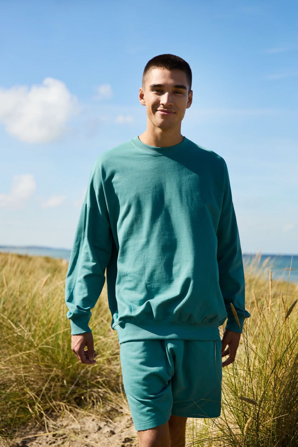 T63011 TIGER COTTON OVERSIZED SWEATSHIRT – Neutral