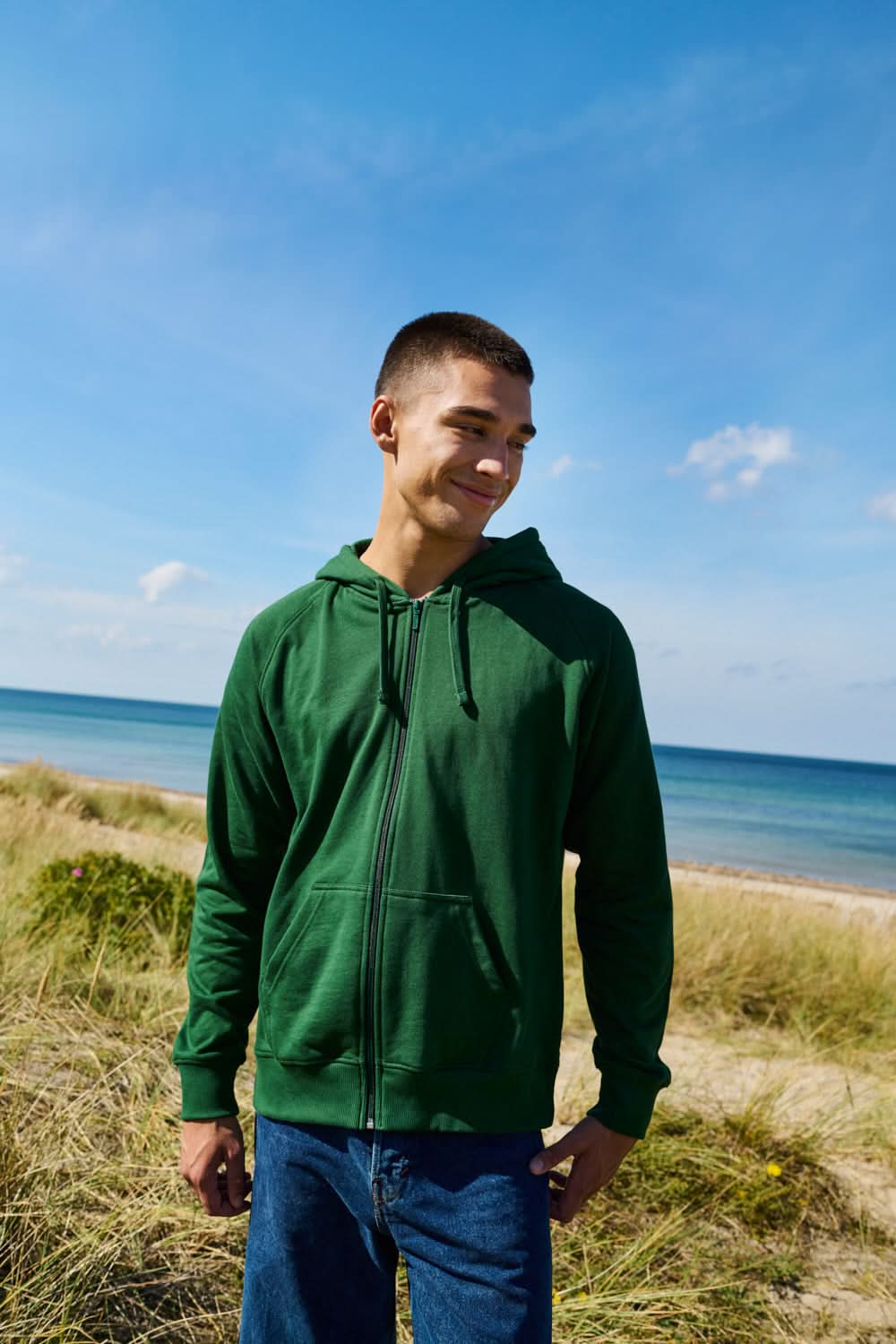 T63301 UNISEX TIGER COTTON HOODIE W. ZIP