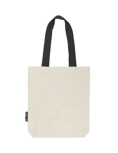O90002 TWILL BAG W. CONTRAST HANDLES