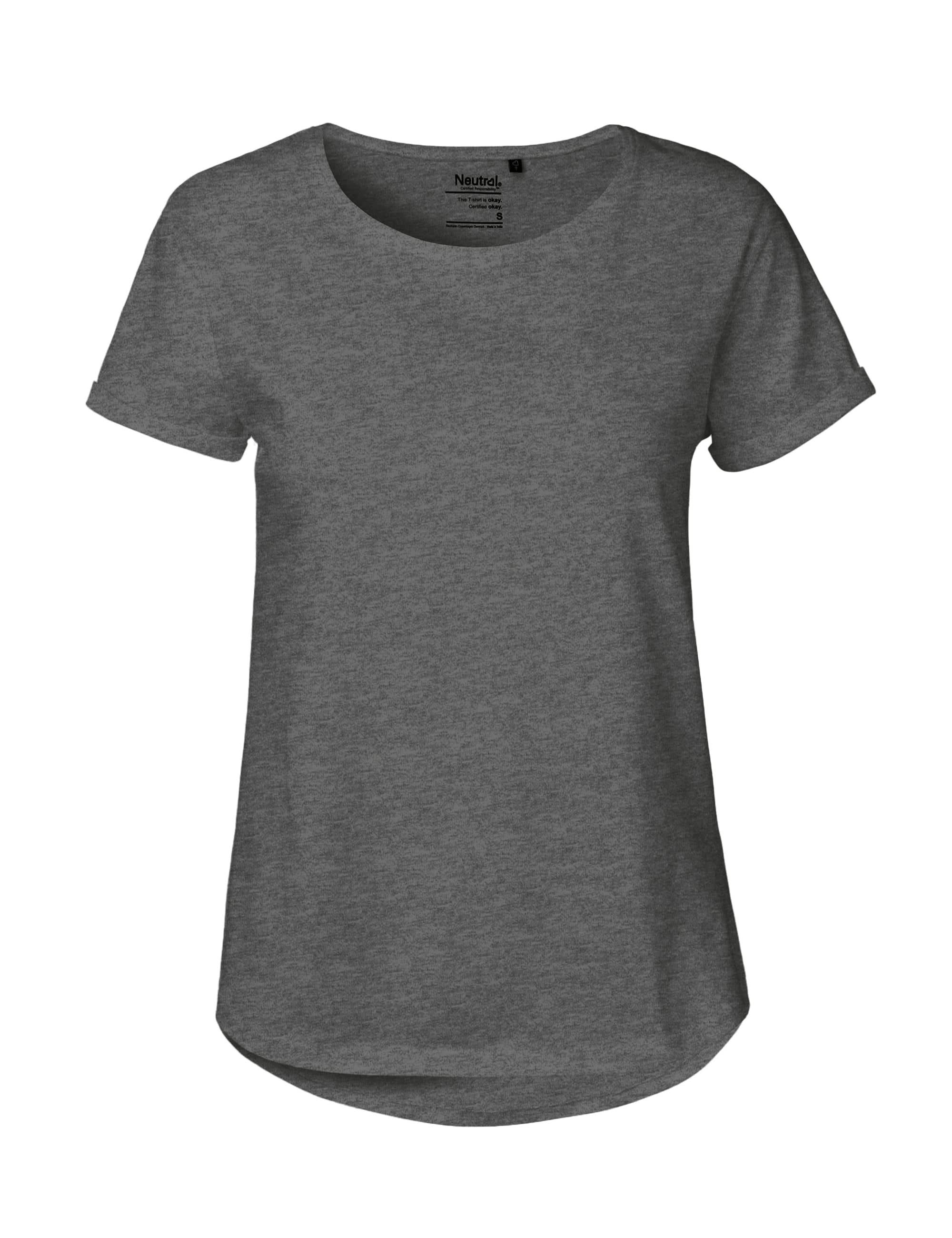 O80012 LADIES ROLL UP SLEEVE T-SHIRT