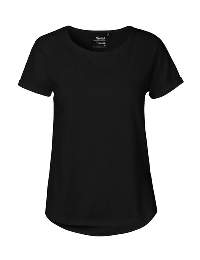 O80012 LADIES ROLL UP SLEEVE T-SHIRT