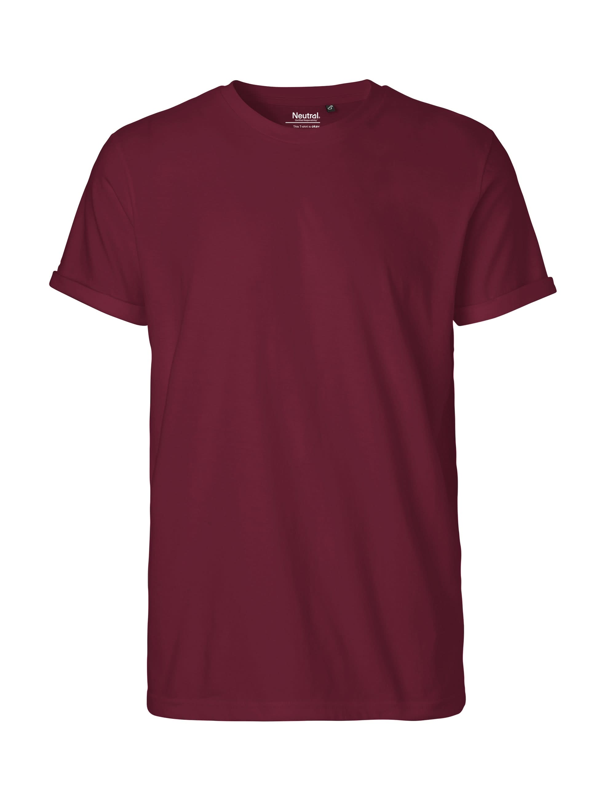 O60012 MENS ROLL UP SLEEVE T-SHIRT – Neutral