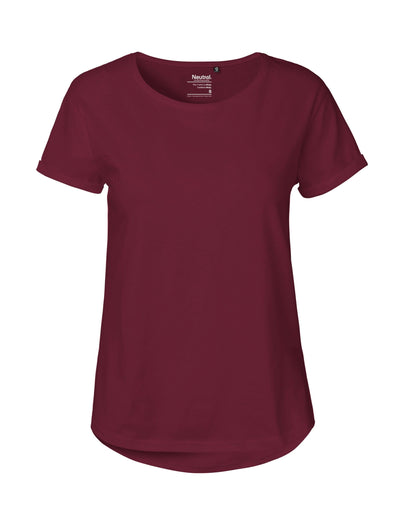 O80012 LADIES ROLL UP SLEEVE T-SHIRT