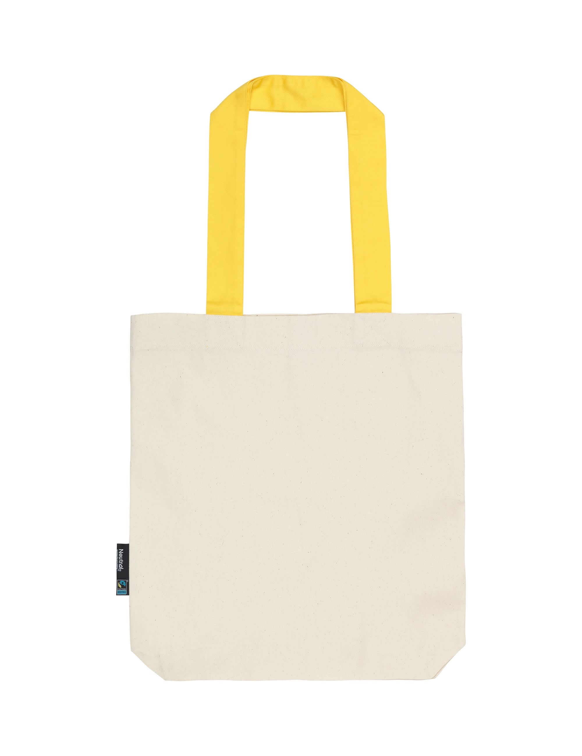 O90002 TWILL BAG W. CONTRAST HANDLES – Neutral