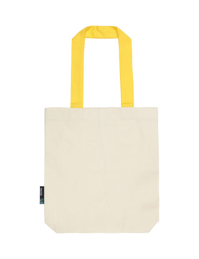 O90002 TWILL BAG W. CONTRAST HANDLES