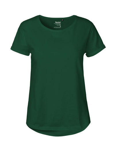 O80012 LADIES ROLL UP SLEEVE T-SHIRT