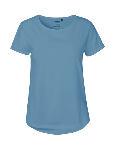 O80012 LADIES ROLL UP SLEEVE T-SHIRT